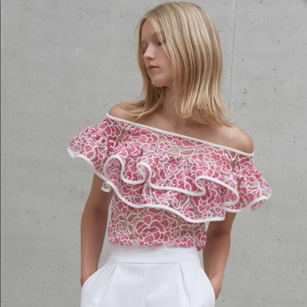 Alexis Crista Floral Off the Shoulder Top **NWT**